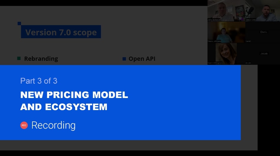 New pricing model and ecosystem (part 3/3) recording